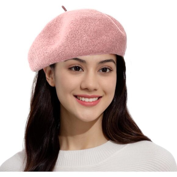 Wool Beret Hat Unisex French Classic Warm Winter Casual Fashion Accessory - Picture 1 of 6